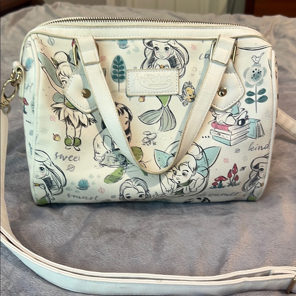 Disney Cream Crossbody Bag with Character Print